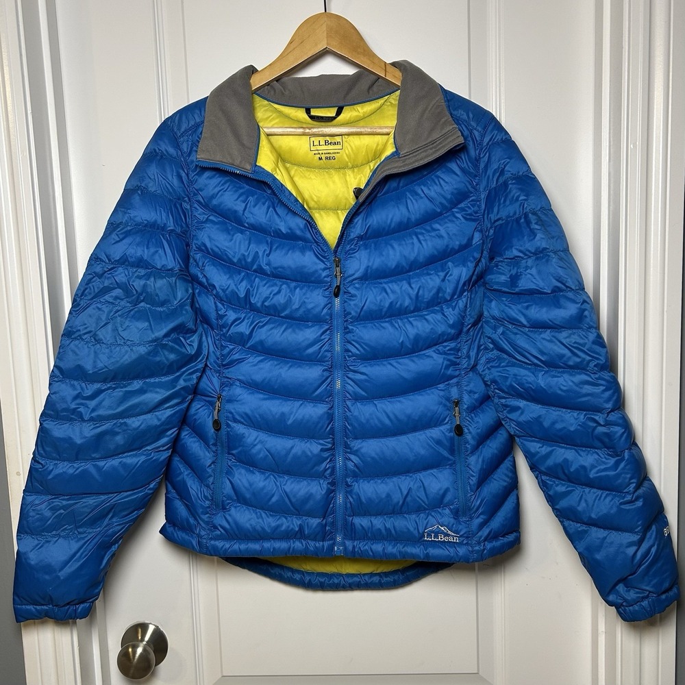 L.L.Bean Ultralight 850 Blue DownTek Jacket Ultralight Outdoor Trail Ready Style - Picture 1 of 2